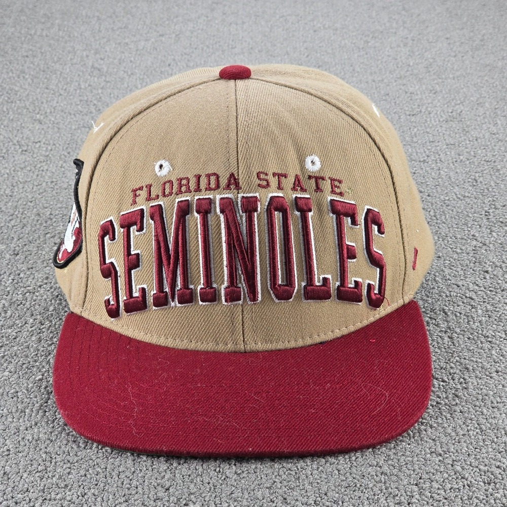Zephyr Florida State Seminoles‎ Hat Mens Tan Maroon Vintage Snapback OSFA